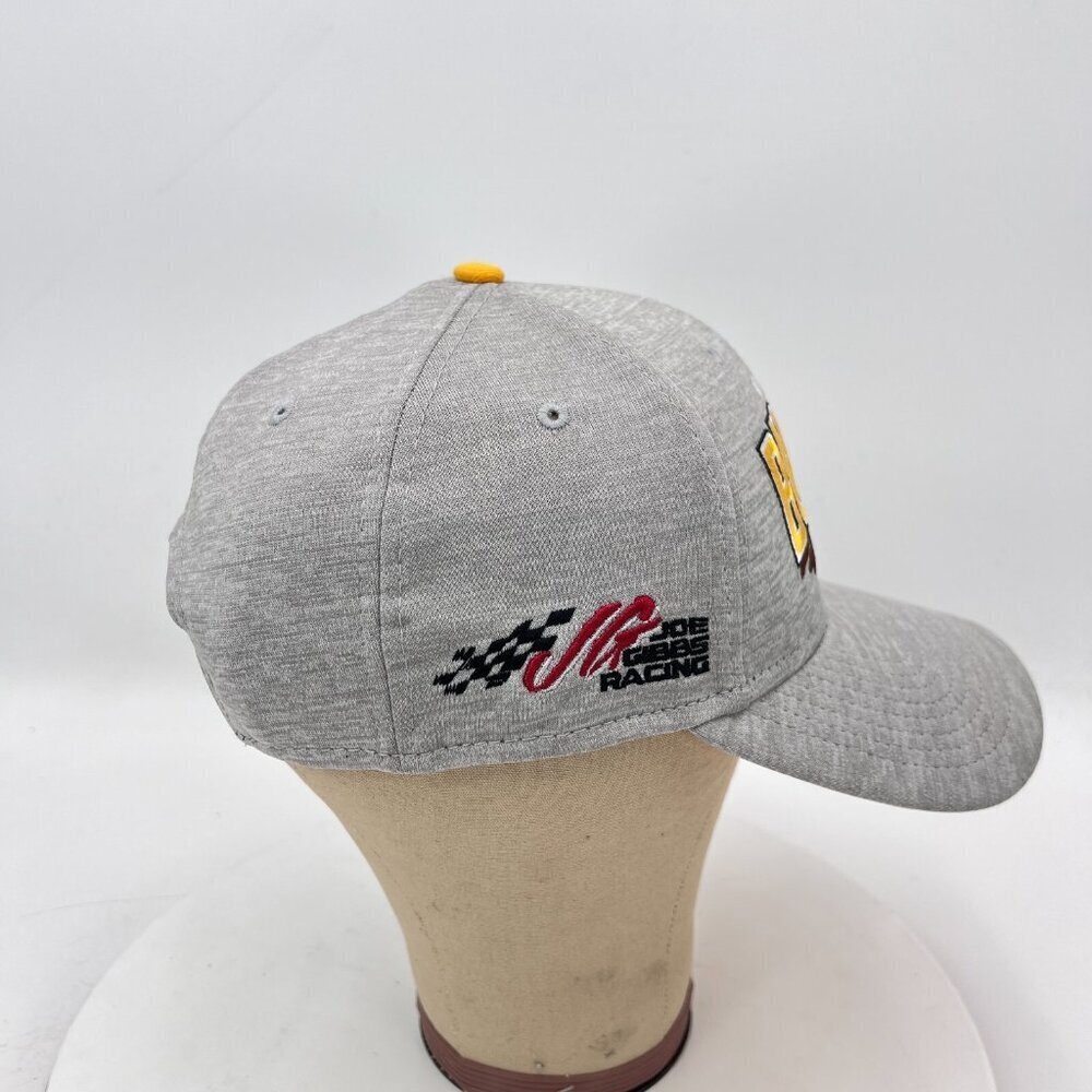 Kyle Busch 18 New Era 9FORTY Joe Gibbs Racing Grey One Size Snapback Hat - Picture 5 of 8